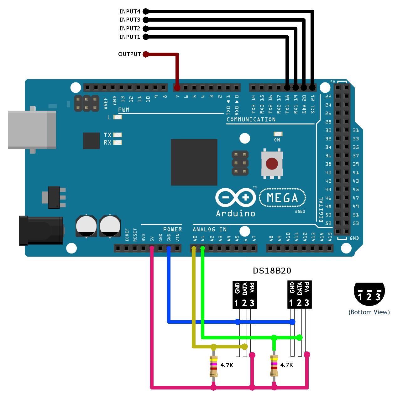 arduino mega 2560 port pins